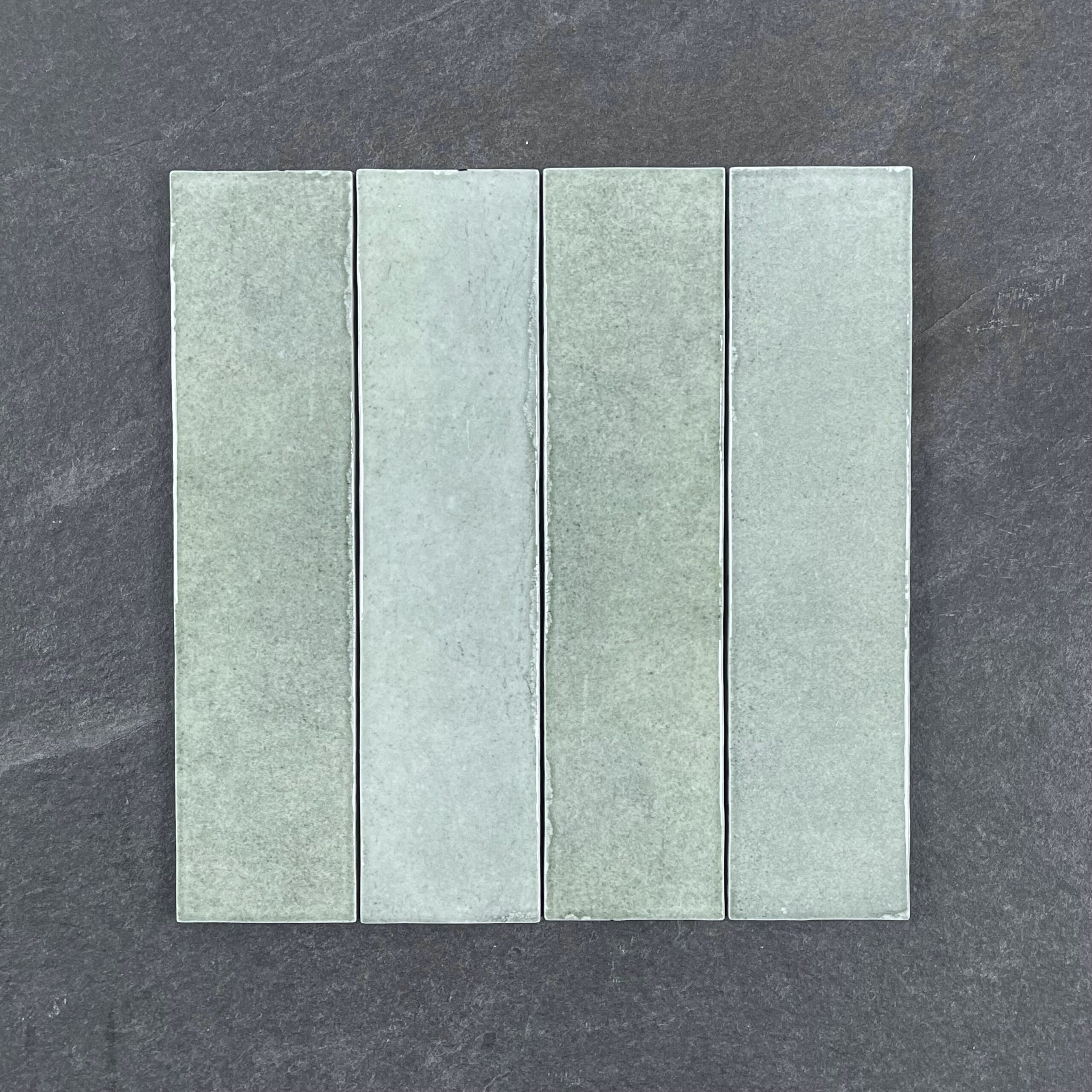 Bricks Mint Gloss Spanish Irregular Edge Porcelain Subway Tile 4408