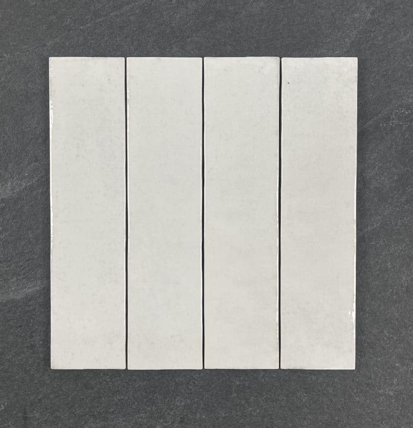 Bricks White Gloss Spanish Irregular Edge Porcelain Subway Tile 4411