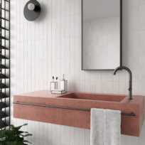 Bricks White Gloss Spanish Irregular Edge Porcelain Subway Tile 4411