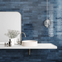 Bricks Ocean Gloss Spanish Irregular Edge Porcelain Subway Tile 4417