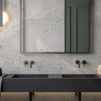Takara Grey Terrazzo Look Matt Rectified Spanish Porcelain Tile