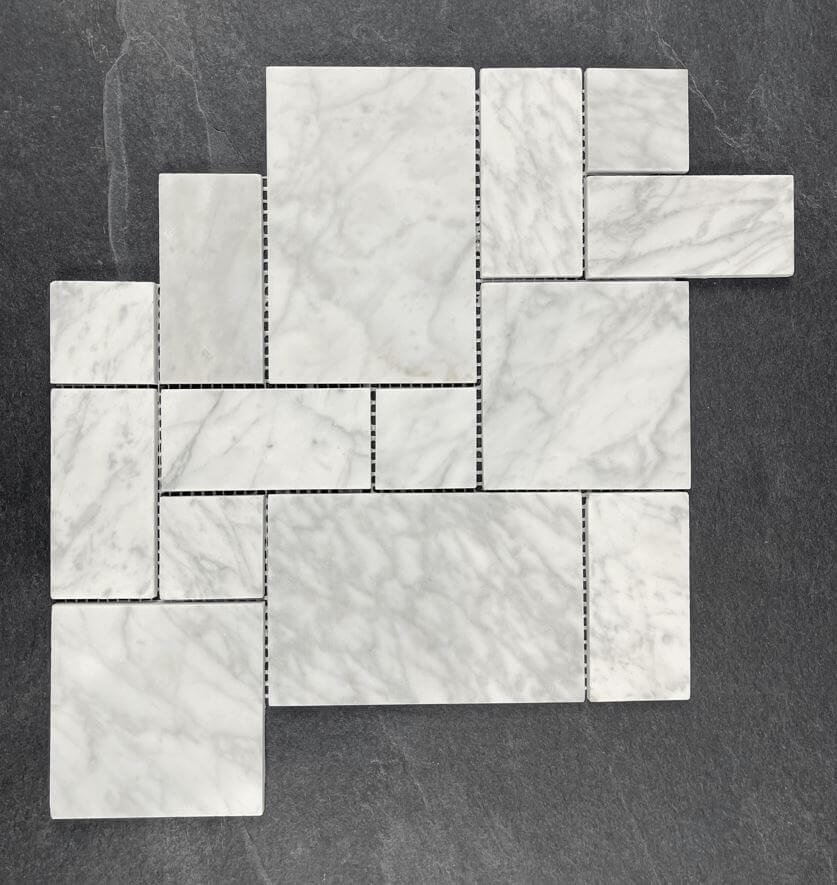 Carrara Marble French Pattern Mosaic 7704