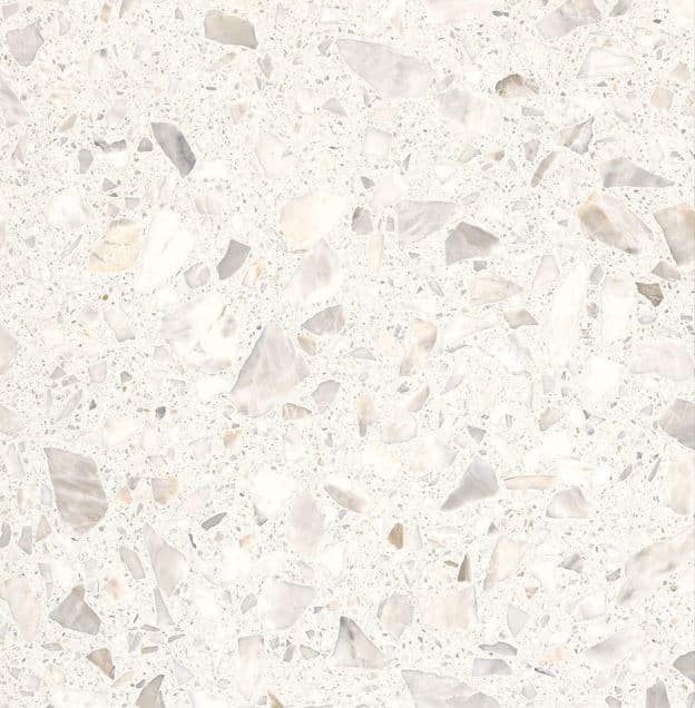 Antique White Terrazzo Look Rectified In/Out Finish Porcelain Tile 4586