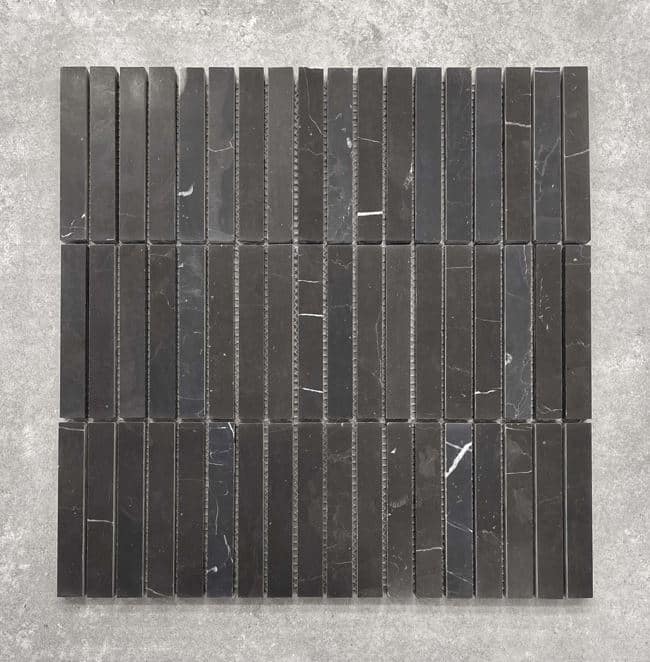 Honed Marquina KitKat Finger Mosaic 7691