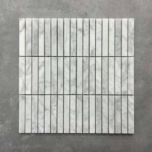 Honed Carrara Marble KitKat Finger Mosaic Sheet Tiles - 7693