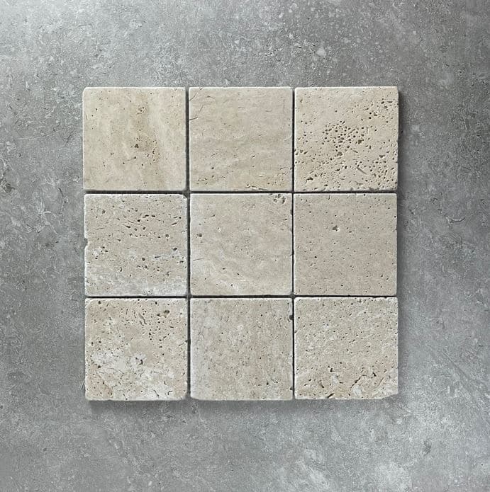 Classic Travertine Honed Mosaic 7715