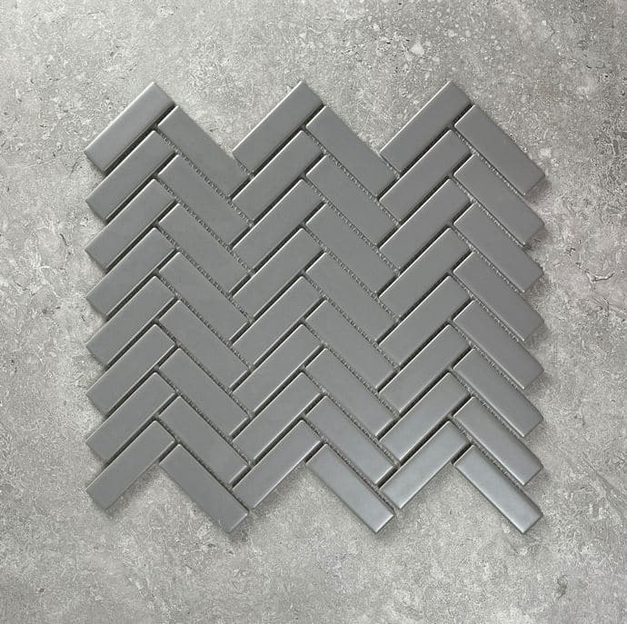 Warm Grey Matt Porcelain Mosaic 7719
