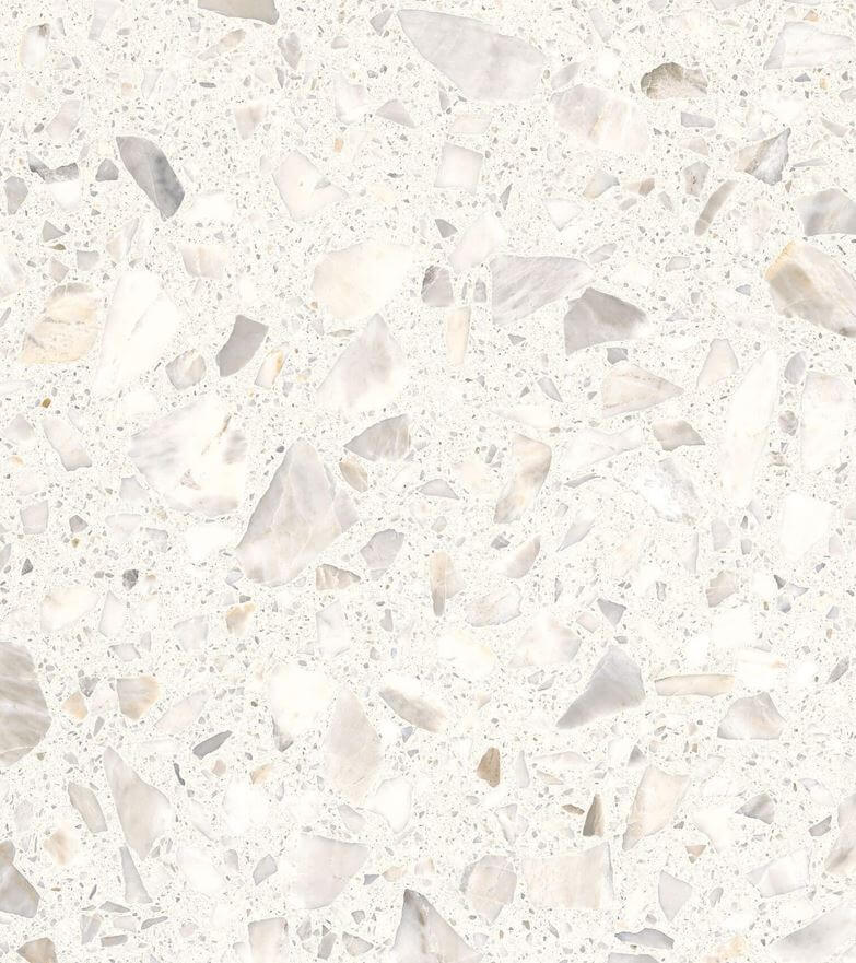 Antique White Terrazzo Look Rectified In/Out Finish Porcelain Tile 4505