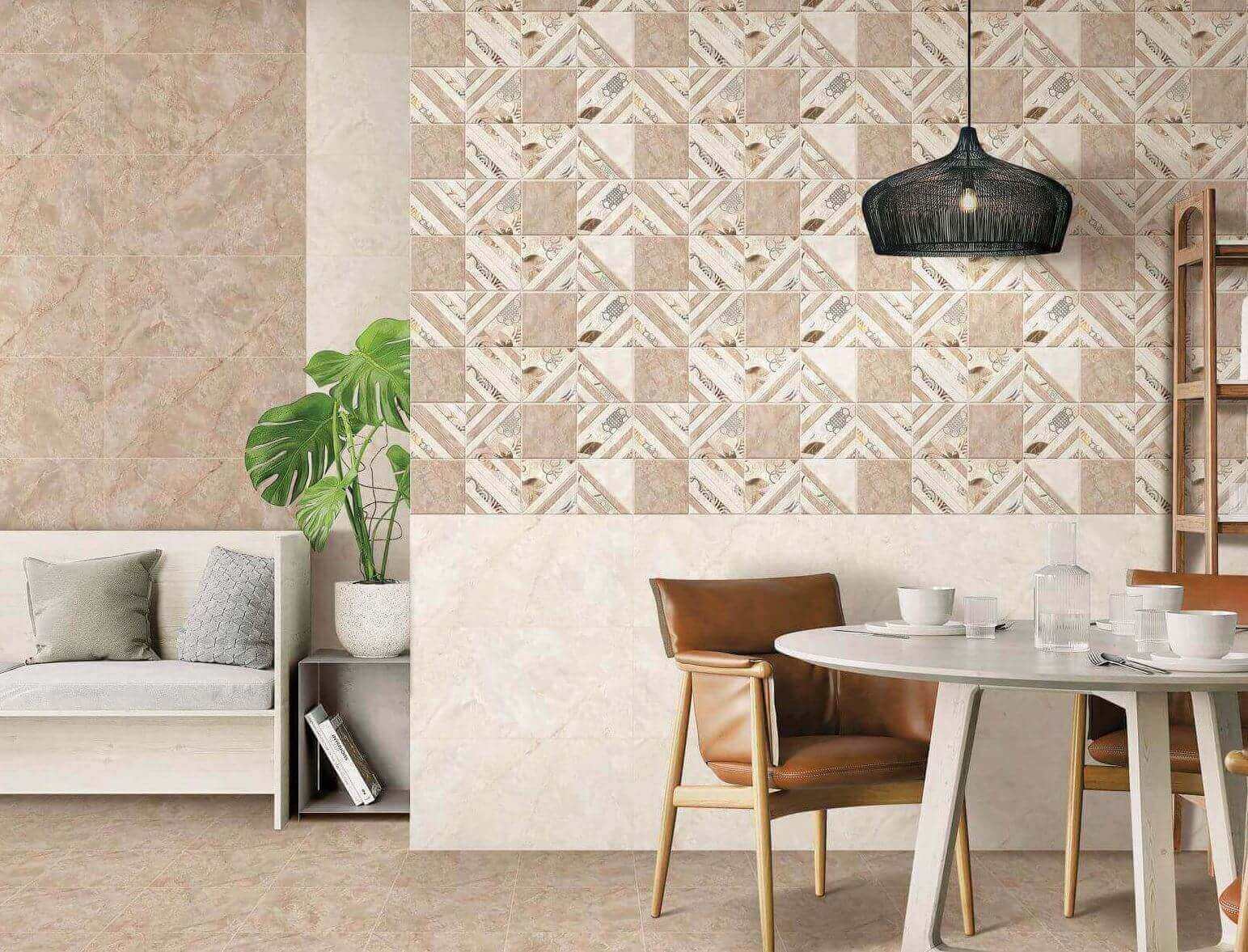 Crema Marble Look Gloss Rectified Ceramic Wall Tile 4708