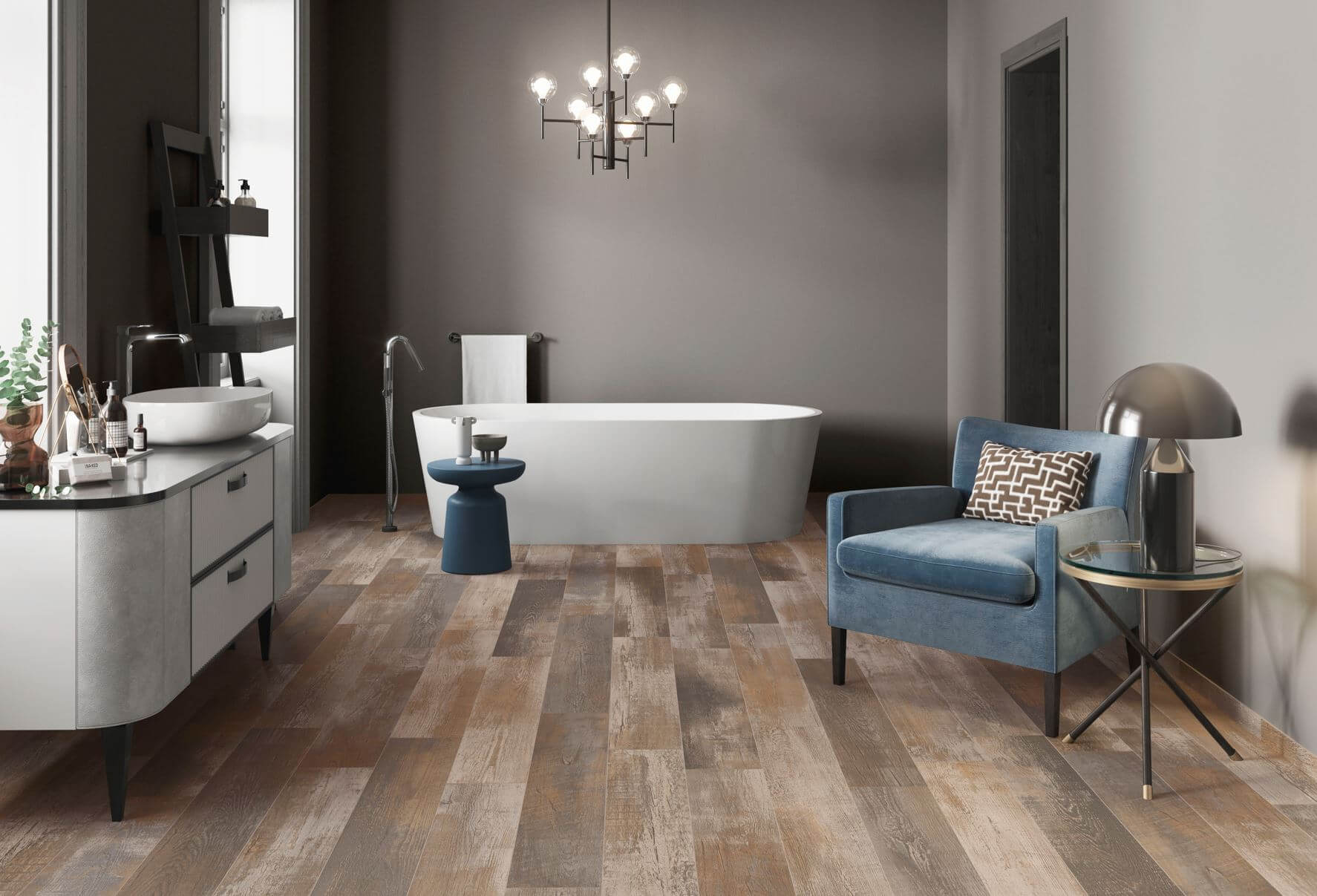 Dallas Desert Timber Look Matt Rectified Spanish Porcelain Tile 4612