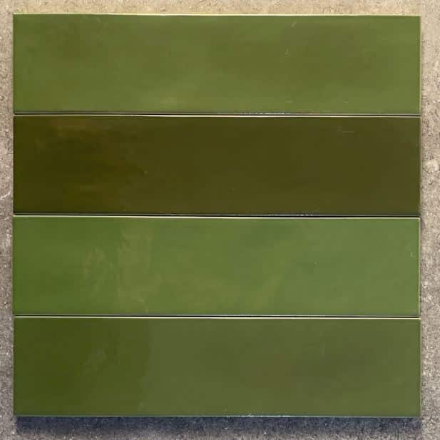 Florence Verde Cobra Gloss Spanish Irregular Edge Porcelain Subway Tile 4838