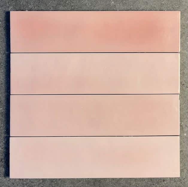 Florence Soft Pink Gloss Spanish Irregular Edge Porcelain Subway Tile 4839
