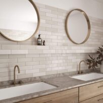 Florence Ash Grey Gloss Spanish Irregular Edge Porcelain Subway Tile 4847