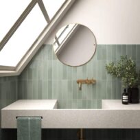 Florence Sage Gloss Spanish Irregular Edge Porcelain Subway Tile 4840