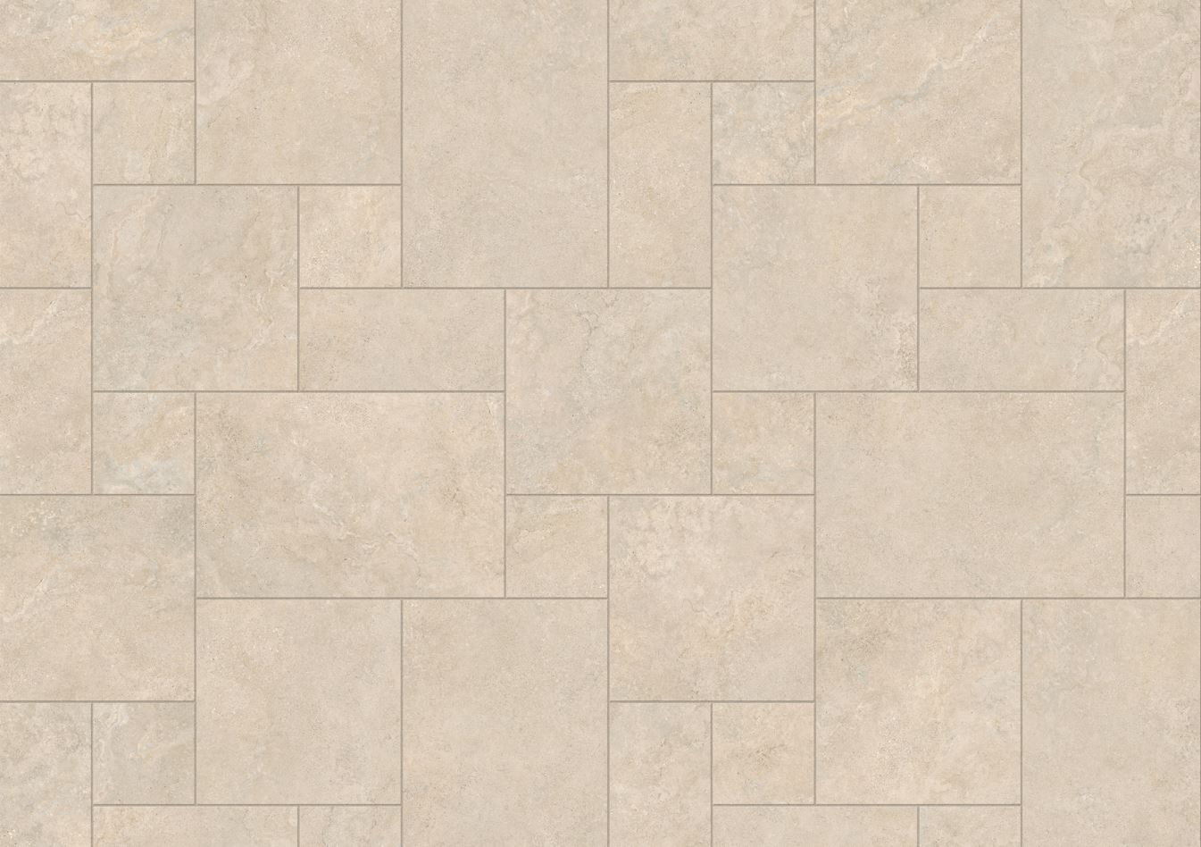 Tibur Beige Travertine Look IN/OUT French Pattern Porcelain Tile 2388