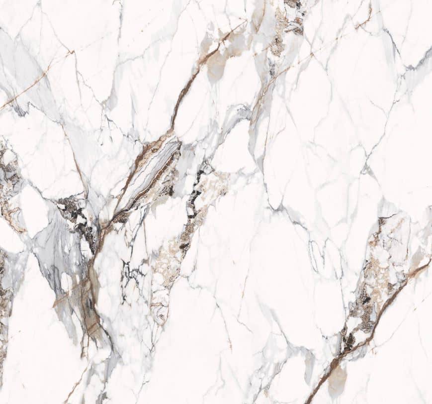 Gder Gold Calacatta Marble Look Rectified Polished Porcelain Tile 2363