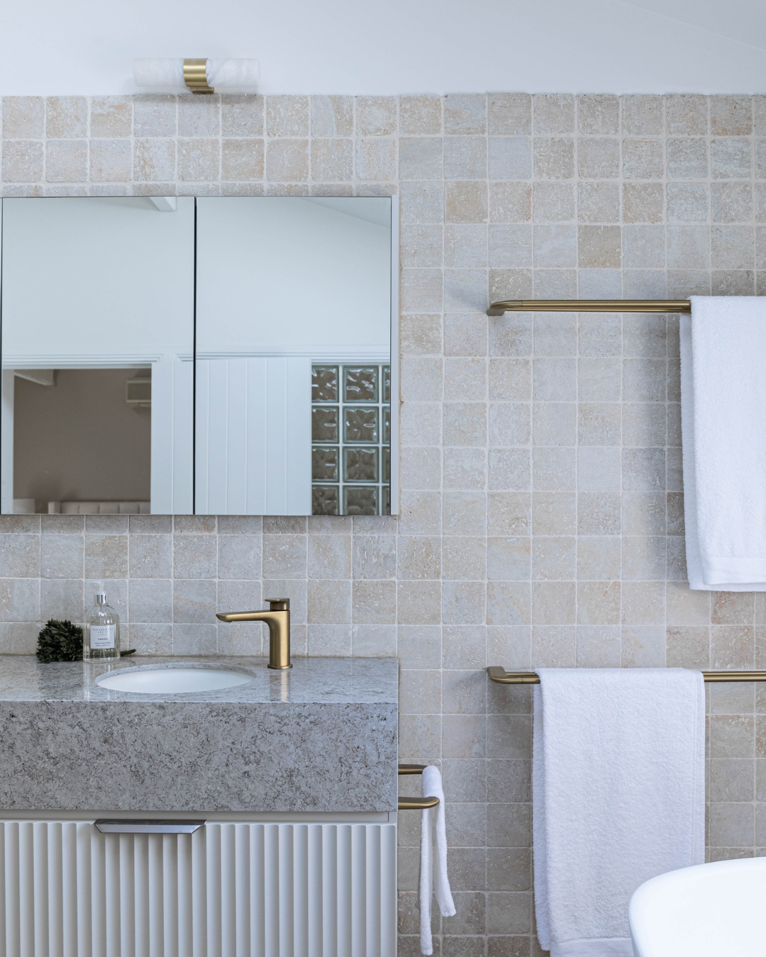 Classic Travertine Tumbled Mosaic