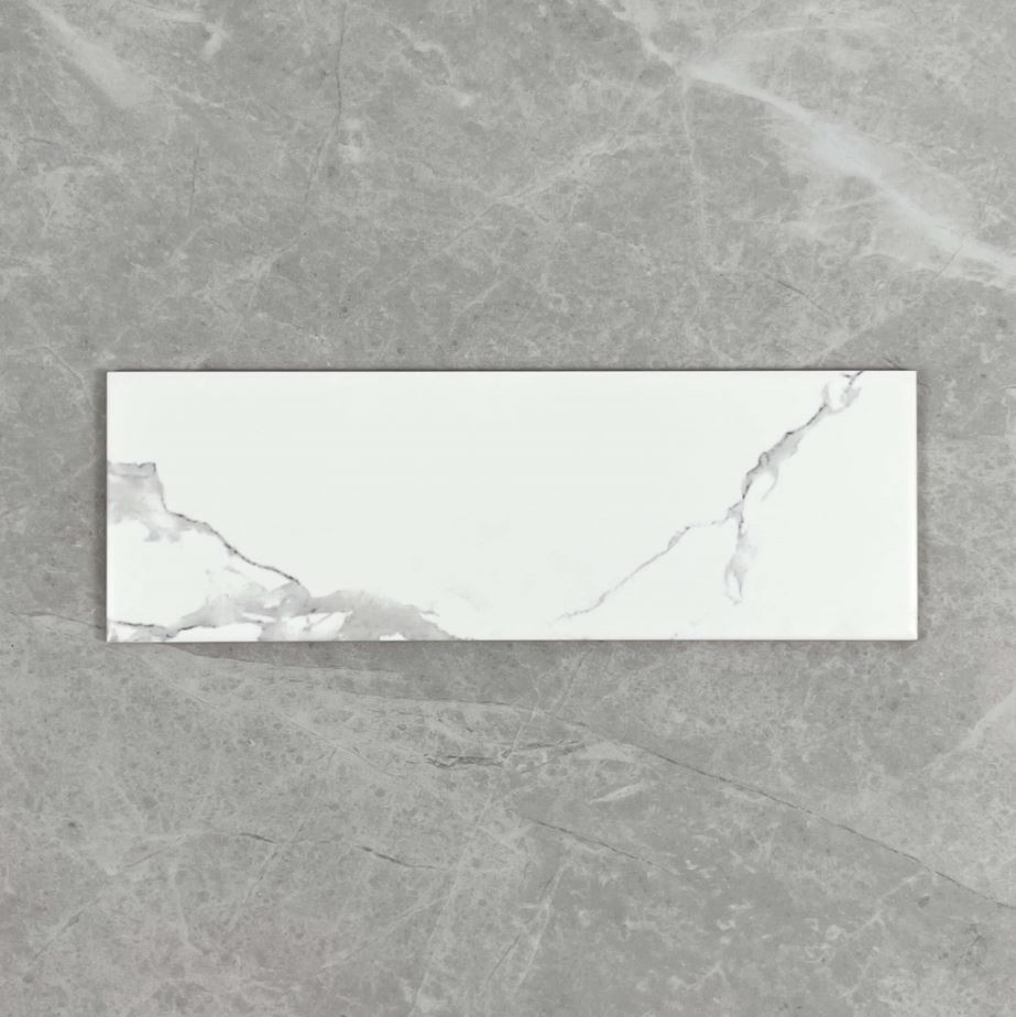 Carrara Look Matt Non Rectified Ceramic Subway Wall Tile 4214