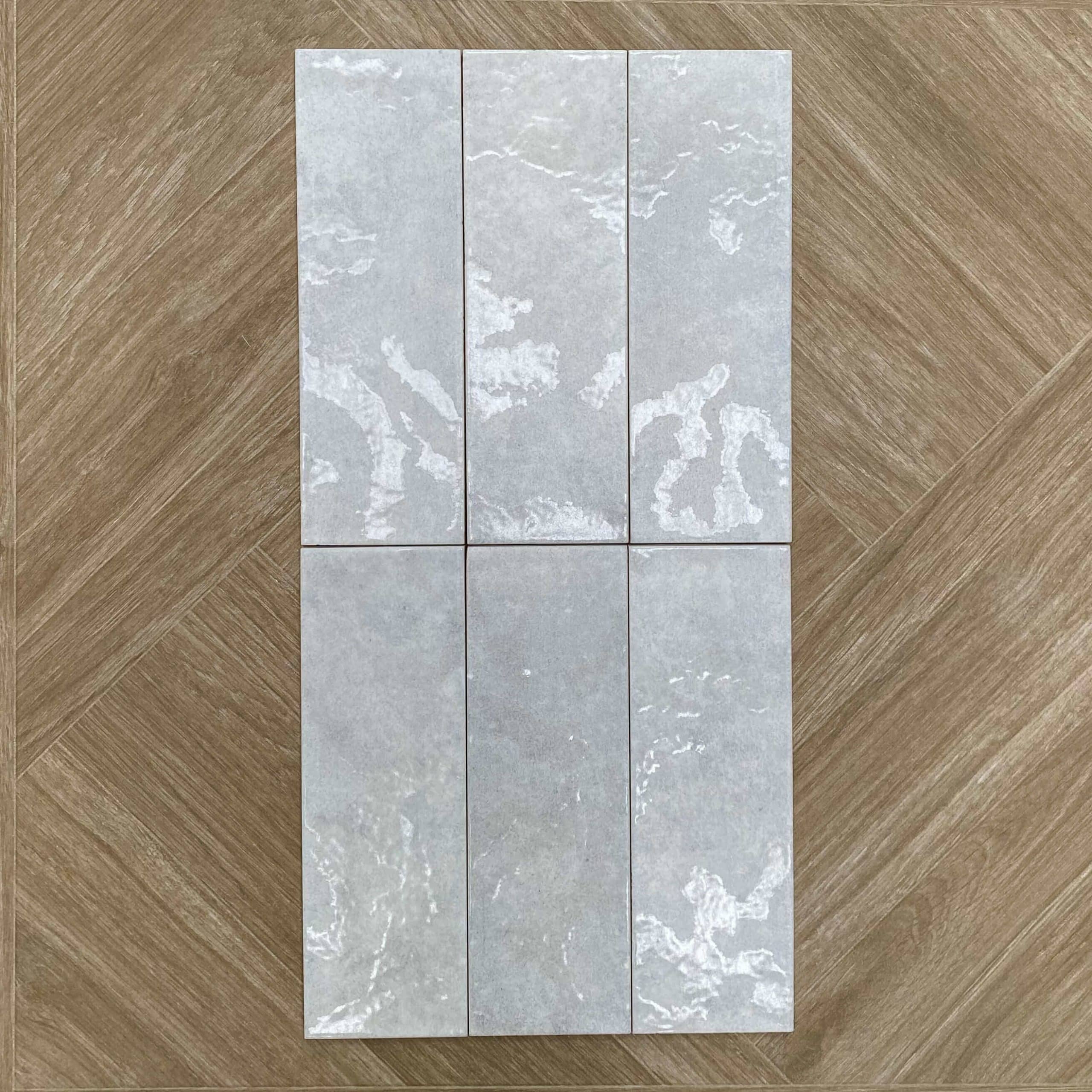 Concrete Cloud Silver Antique Glaze Spanish Ceramic Wall Tile 4248