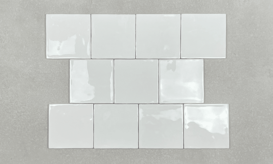 New England Wavy White Gloss Ceramic Wall Tile 4293