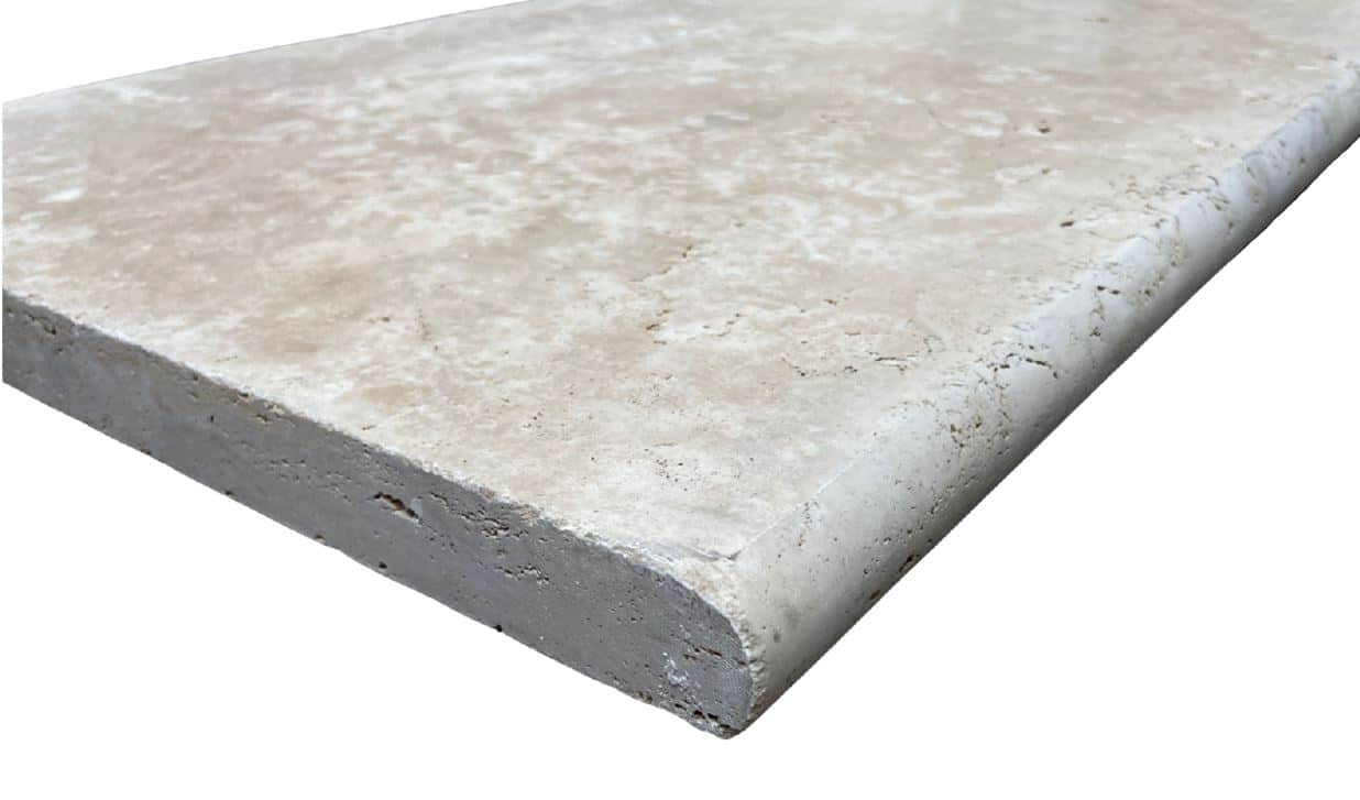 Premium Tumbled Travertine Bullnose 8671