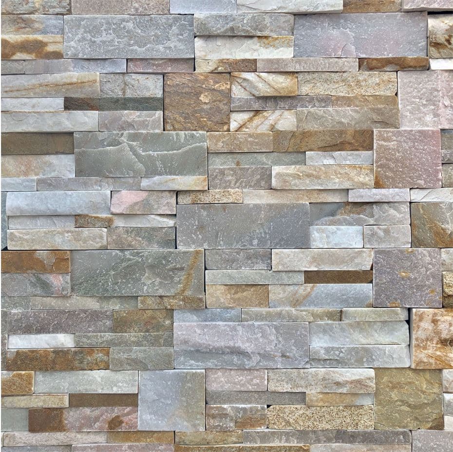 Mixed Grey & Verde Interlock Stack Stone 8711