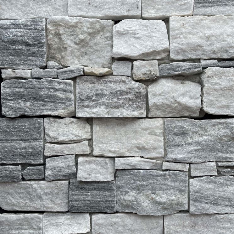 Cloudy Grey Z Shape Interlock Ledgestone 8773