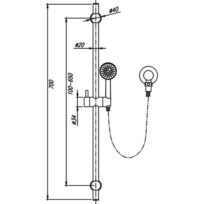 Chris Rail Shower (SR2-HS18) 9256