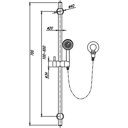 Chris Rail Shower (SR2-HS18) 9256