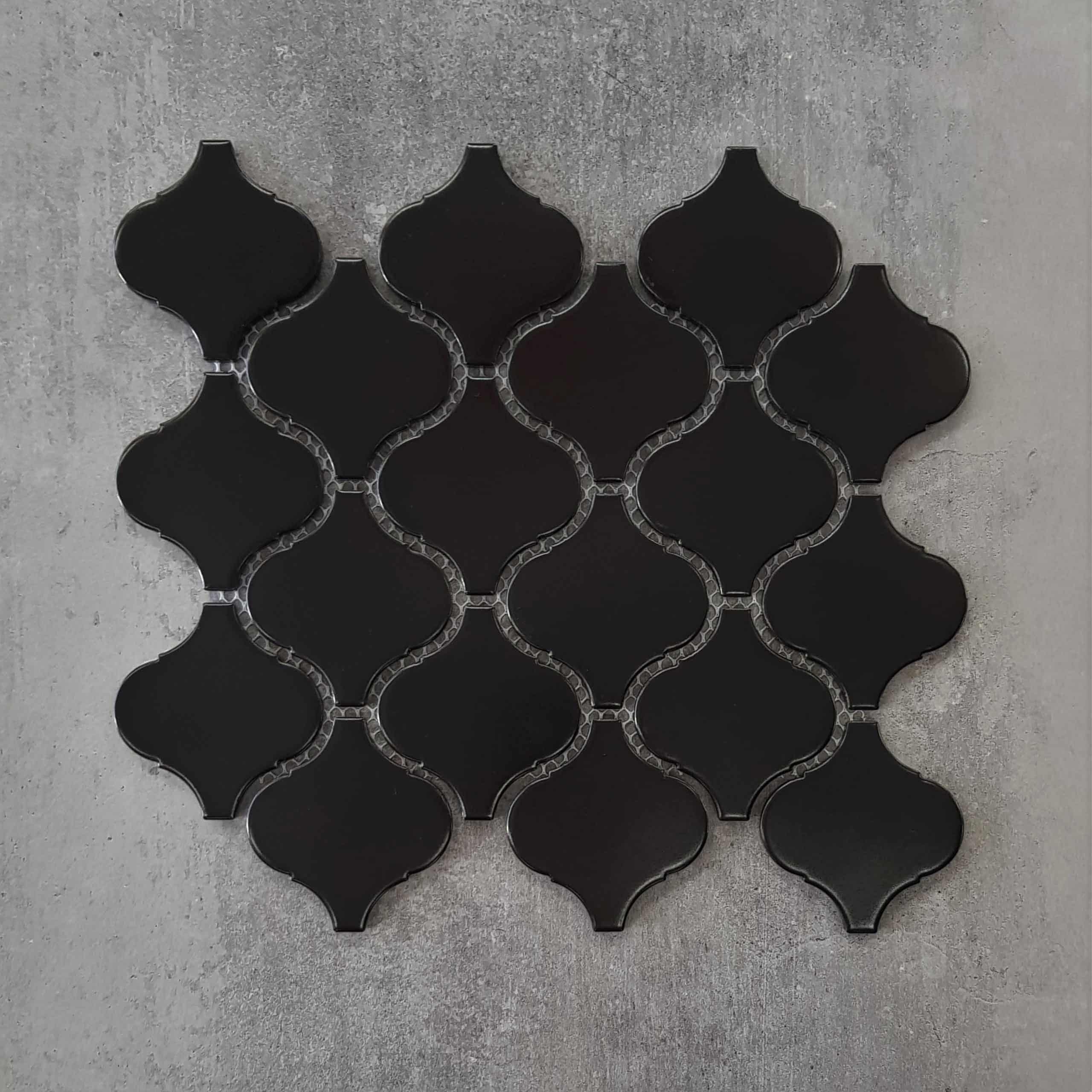 Lantern Black Matt Porcelain Mosaic 7551