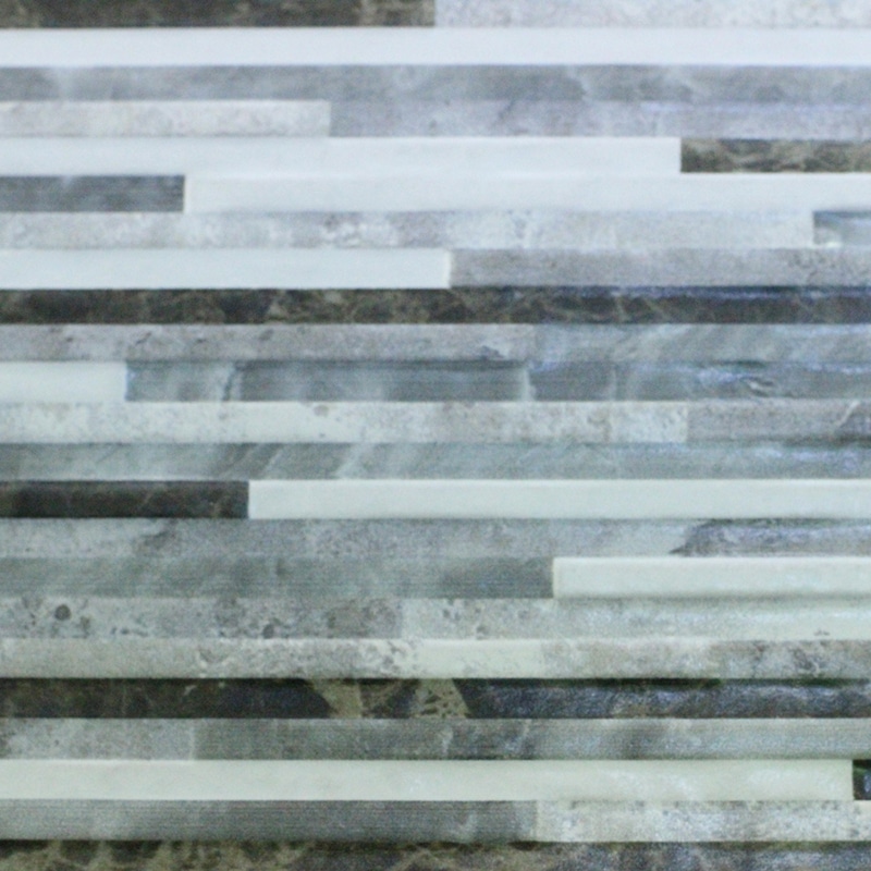 250x500mm Lineal Grafito Mixed Grey Strips Ceramic Wall Tile (#4052)