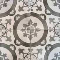 Black and White Pattern Matt Non Rectified Glazed Porcelain Wall & Floor Tile 3444