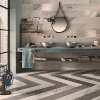 White Marble Look Italian Glazed Mix Finish Rectified Porcelain Tile 5268