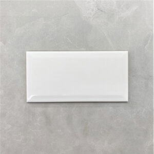 Bevelled Edge White Gloss Subway Tile
