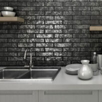 Brickwall Nero In/Out Non-Rectified Spanish Brick Look Tile 6114
