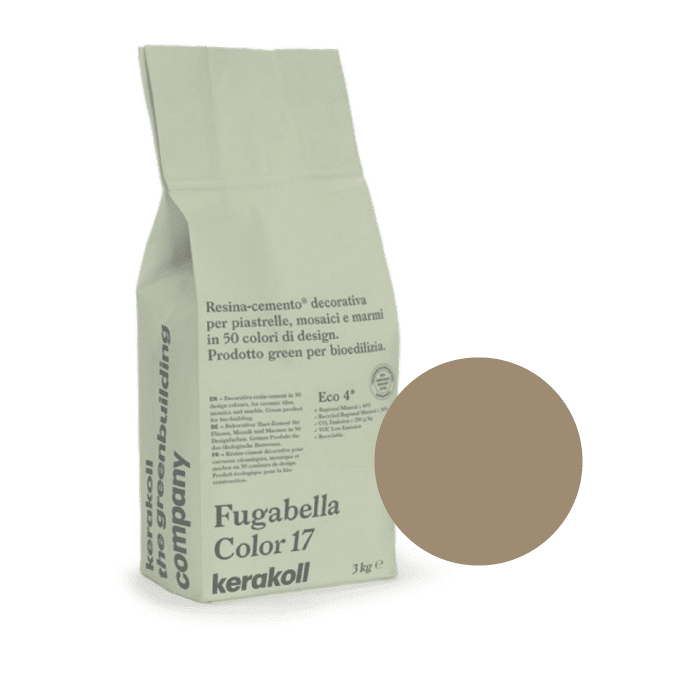 3kg Kerakoll Fugabella Colour Resin-Cement Grout No. 26 Mocha 9857