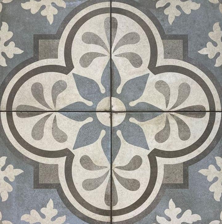 Black and White Pattern Matt Non Rectified Glazed Porcelain Wall & Floor Tile 3444