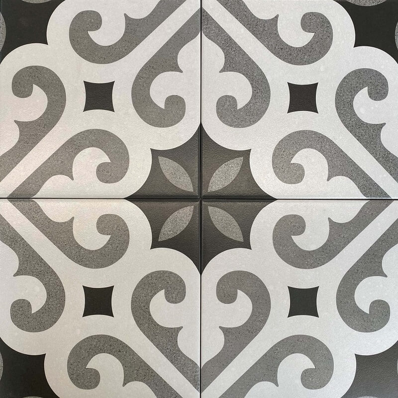 Retro Mixed Olive and White Pattern Matt Non Rectified Glazed Porcelain Tile 3445