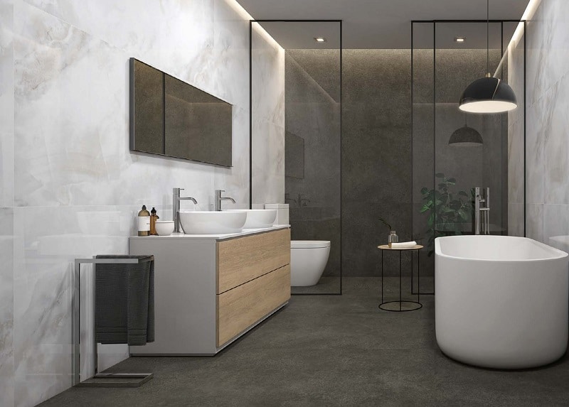 Sardony Pearl Large Format Porcelain Tile