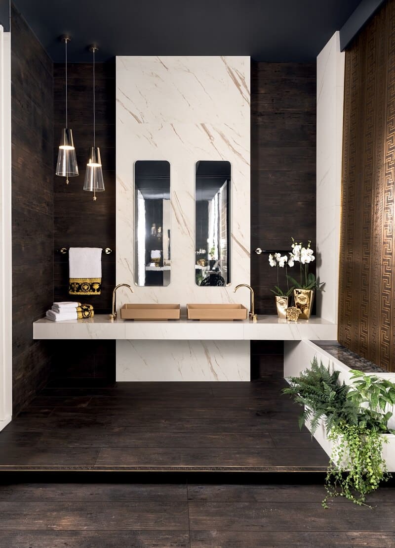 Versace Ceramics Eterno Brown Matt Rectified Porcelain Timber Look Tile 4283