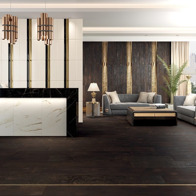 Versace Ceramics Eterno Brown Matt Rectified Porcelain Timber Look Tile 4283