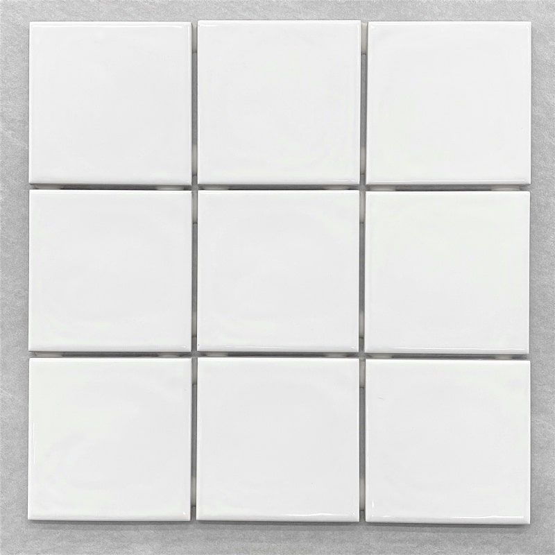 Handmade Look Wavy Gloss White Glazed Porcelain Tile 4210